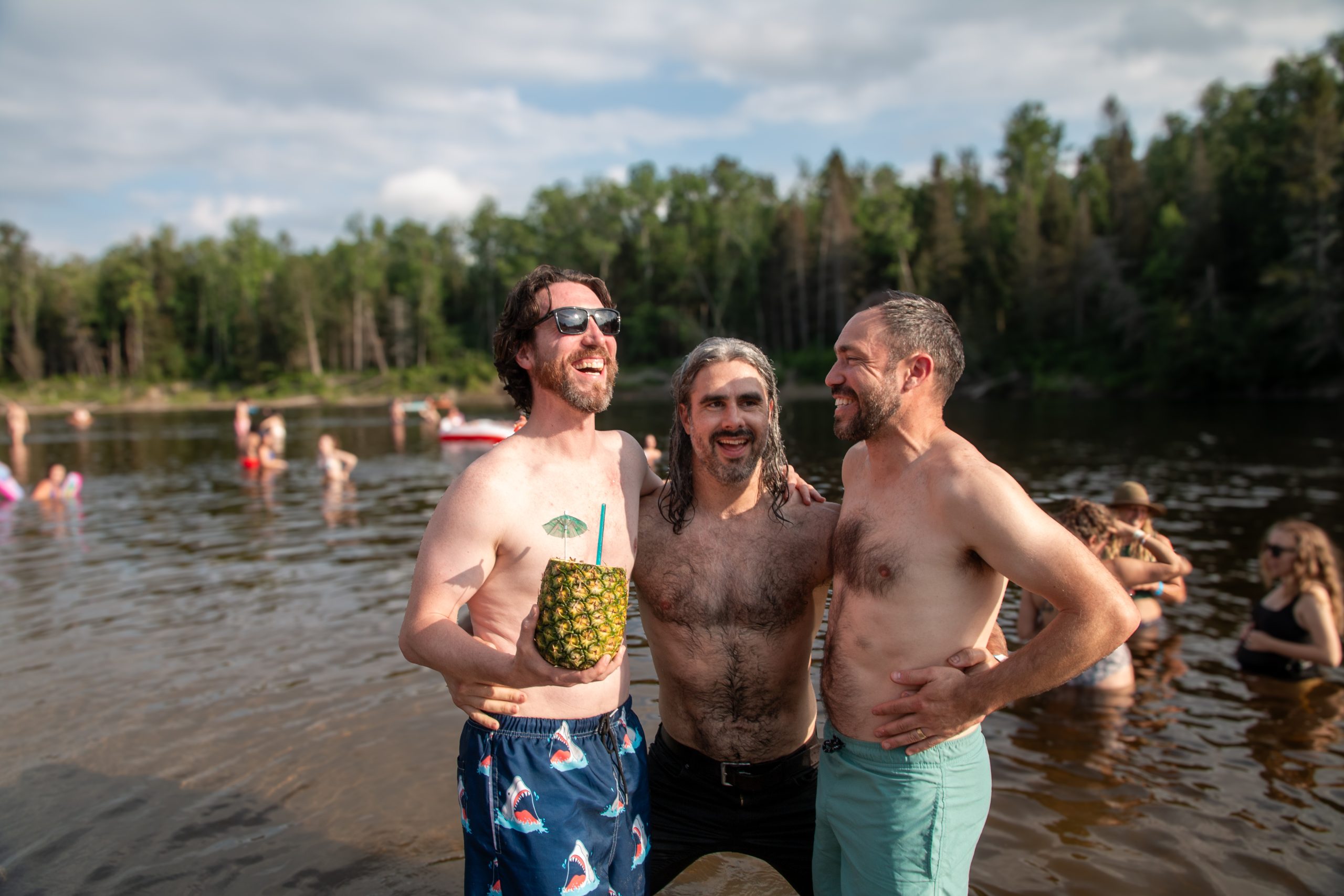 beach time for the boys